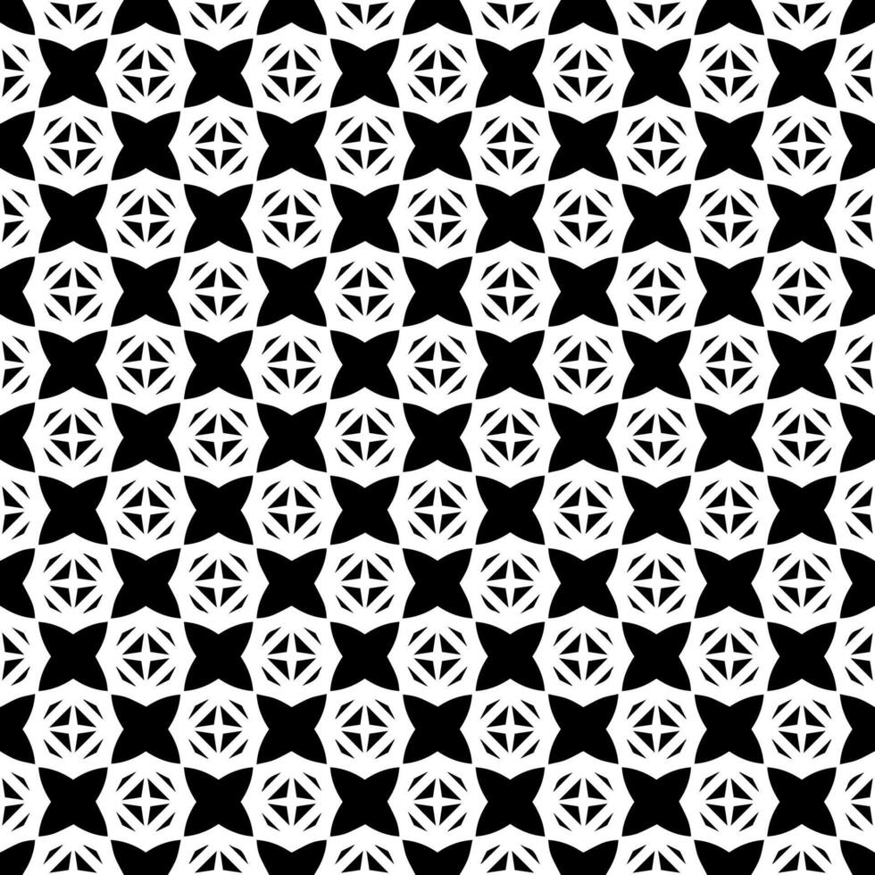 motif abstrait sans couture noir et blanc. arrière-plan et toile de fond. conception ornementale en niveaux de gris. vecteur