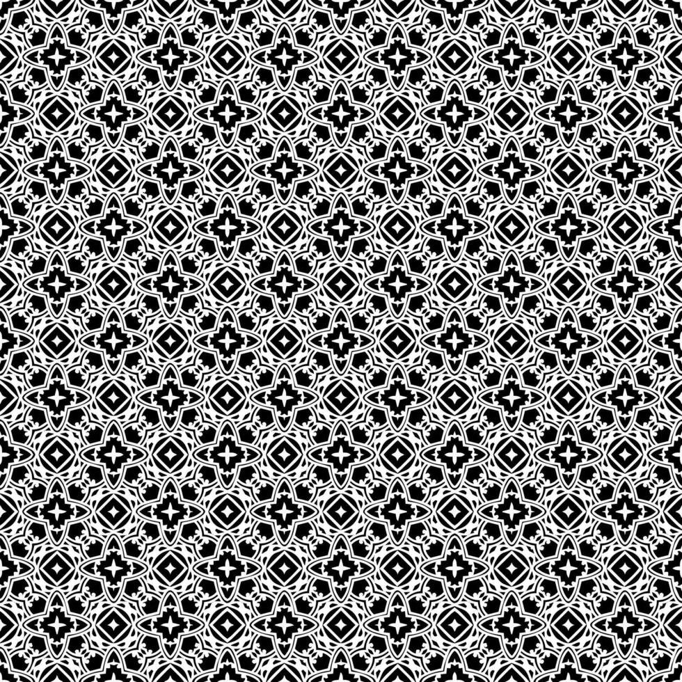 motif abstrait sans couture noir et blanc. arrière-plan et toile de fond. conception ornementale en niveaux de gris. vecteur