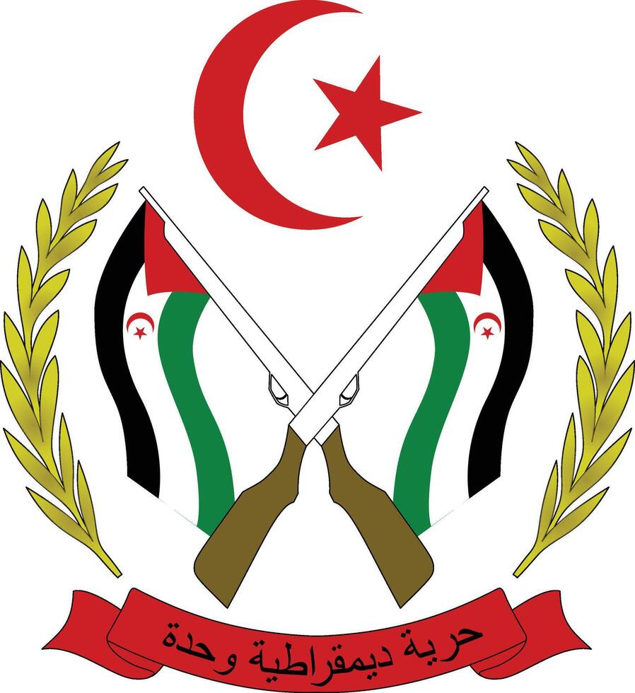 manteau de bras de le sahraoui arabe démocratique république vecteur
