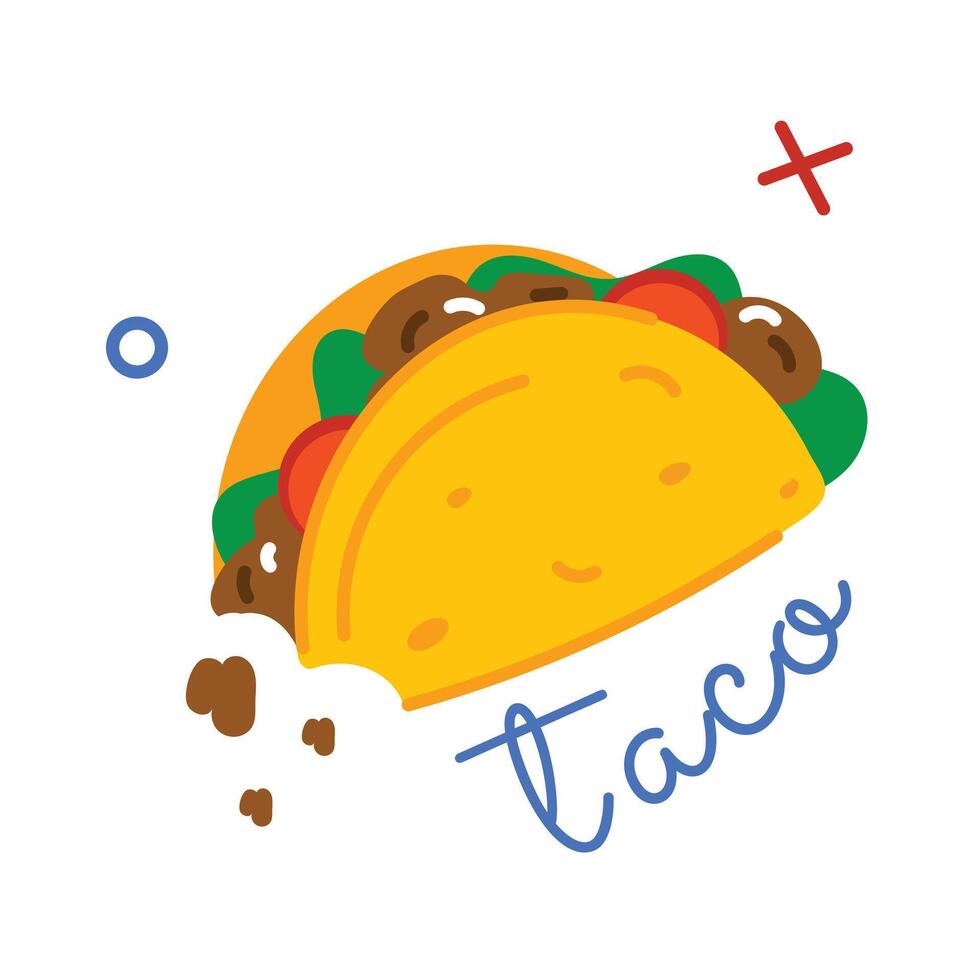 concepts de tacos à la mode vecteur