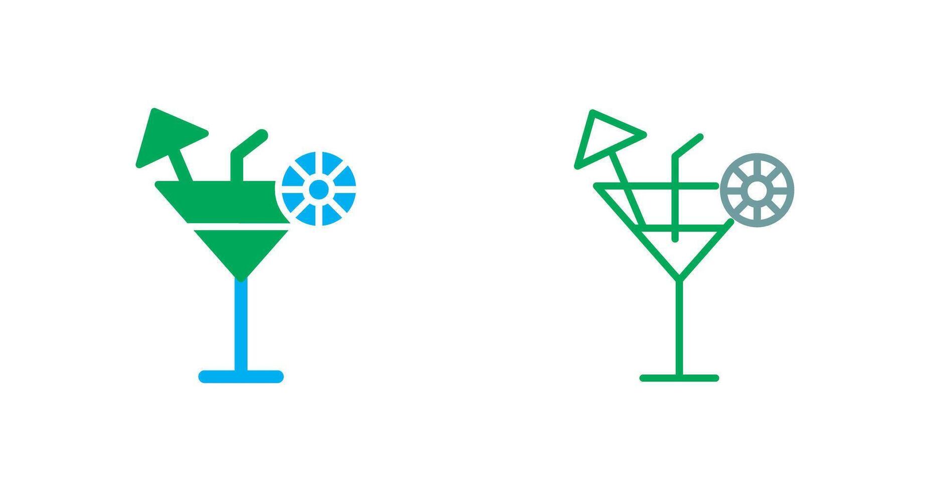 conception d'icône de cocktail vecteur