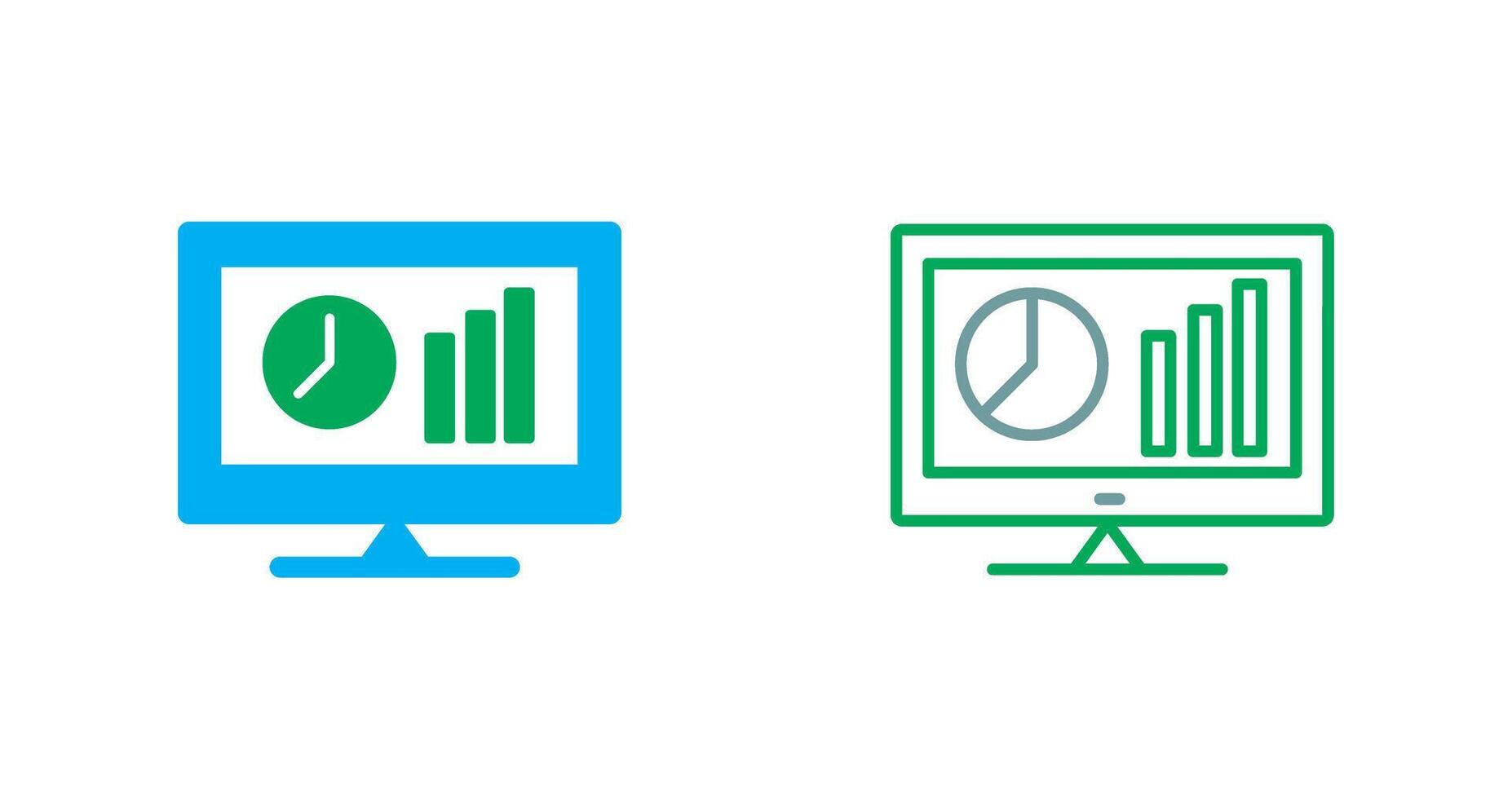 en ligne Statistiques icône conception vecteur