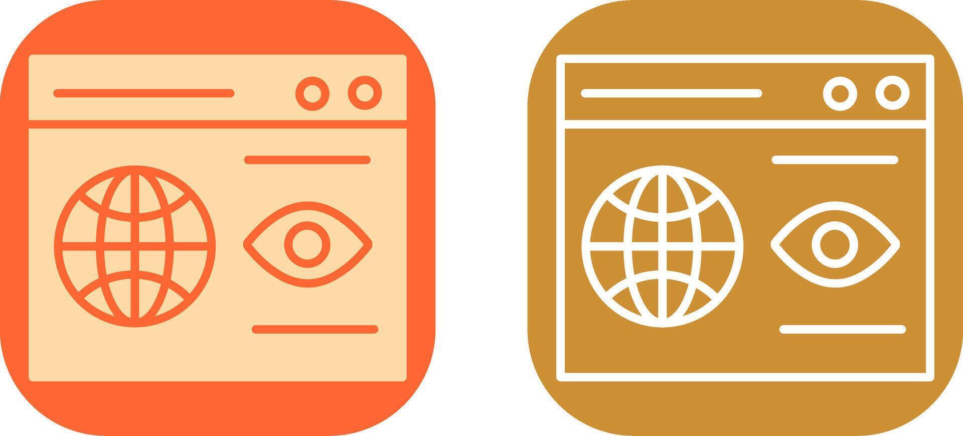 conception d'icône de visibilité web vecteur