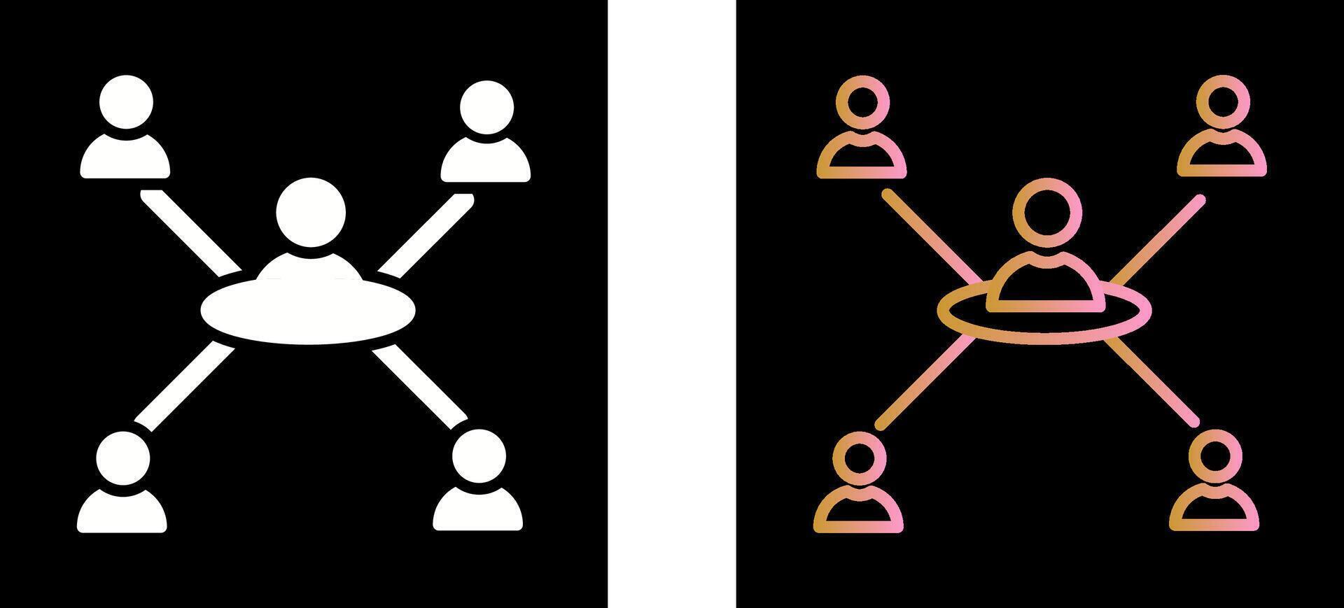 conception d'icône de travail d'équipe vecteur