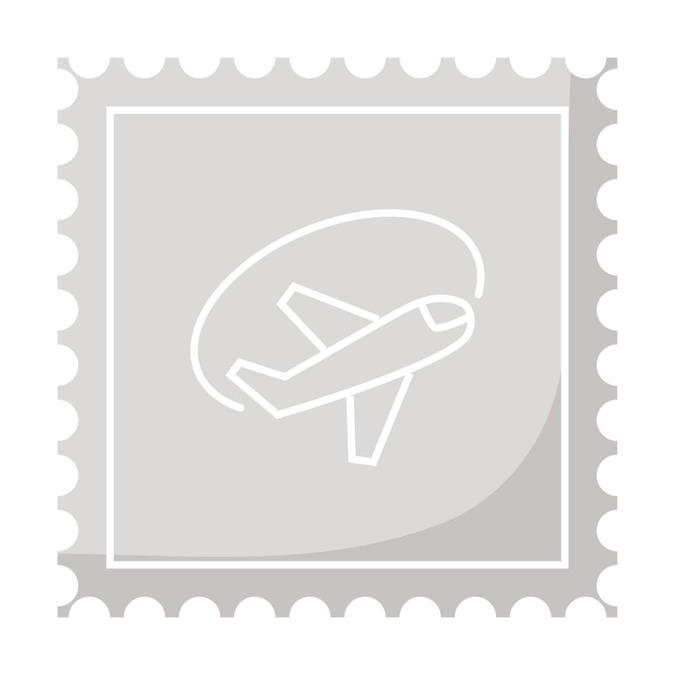 timbre d'avion gris vecteur
