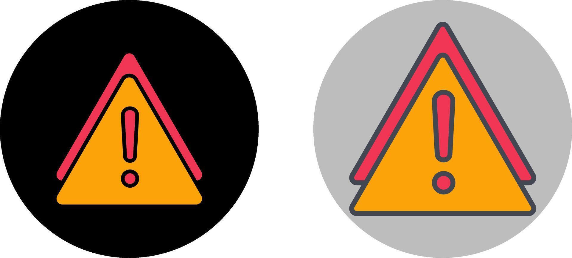 conception d'icône de panneau d'avertissement vecteur