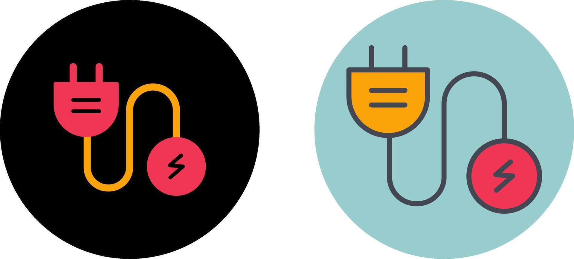 électrique courant icône conception vecteur