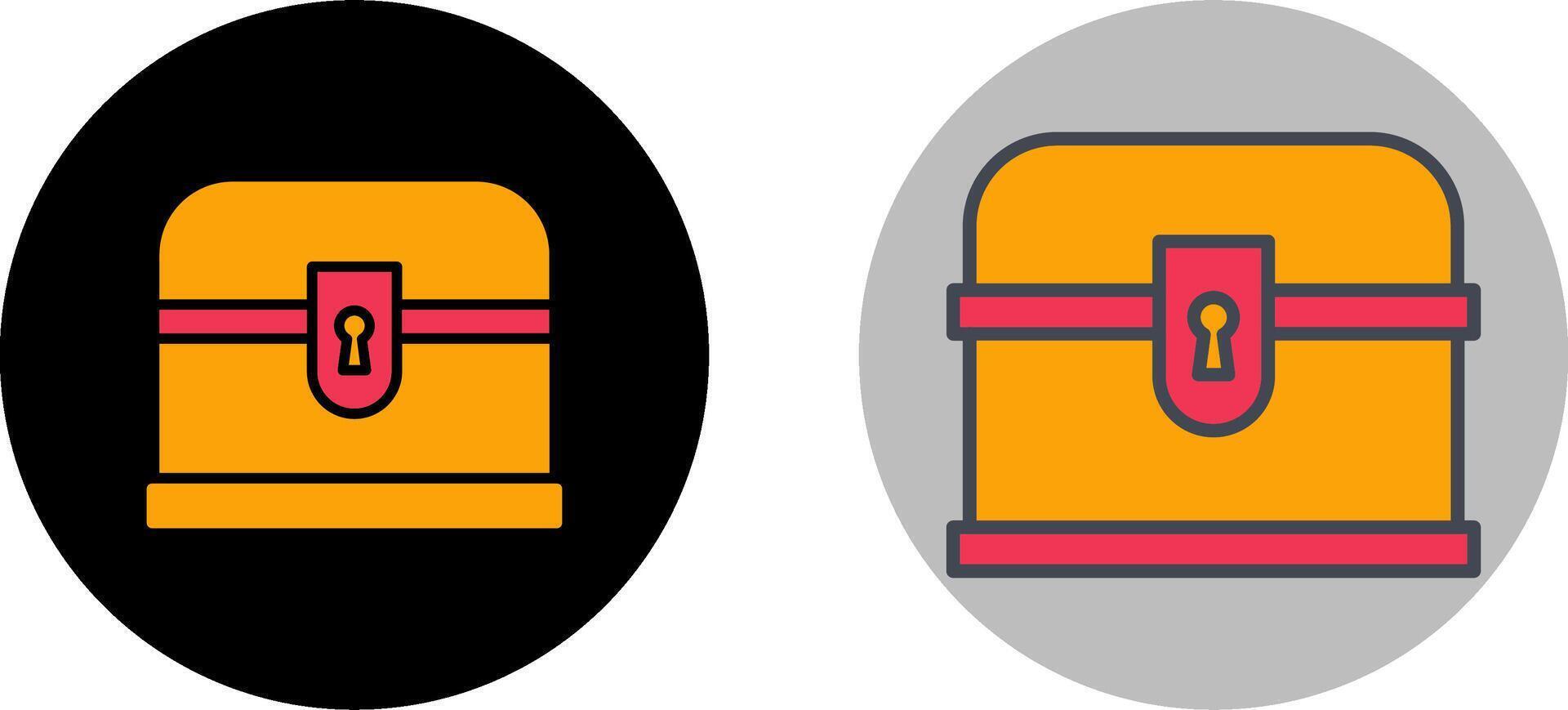 Trésor poitrine ii icône conception vecteur