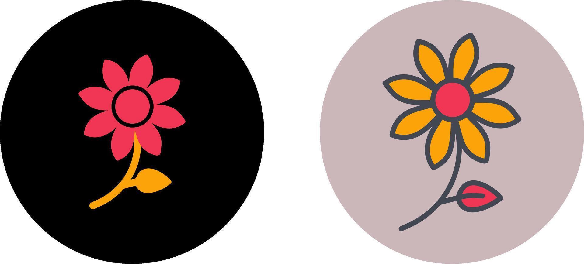 conception d'icône de fleur vecteur