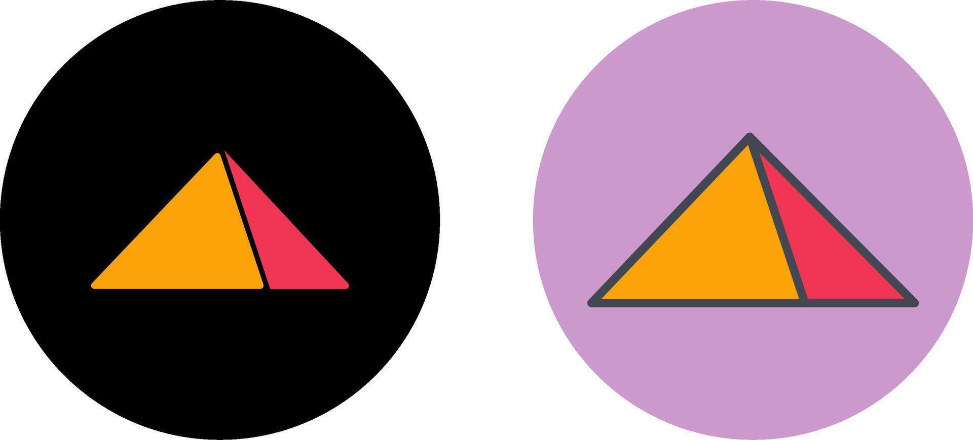 conception d'icône pyramide vecteur