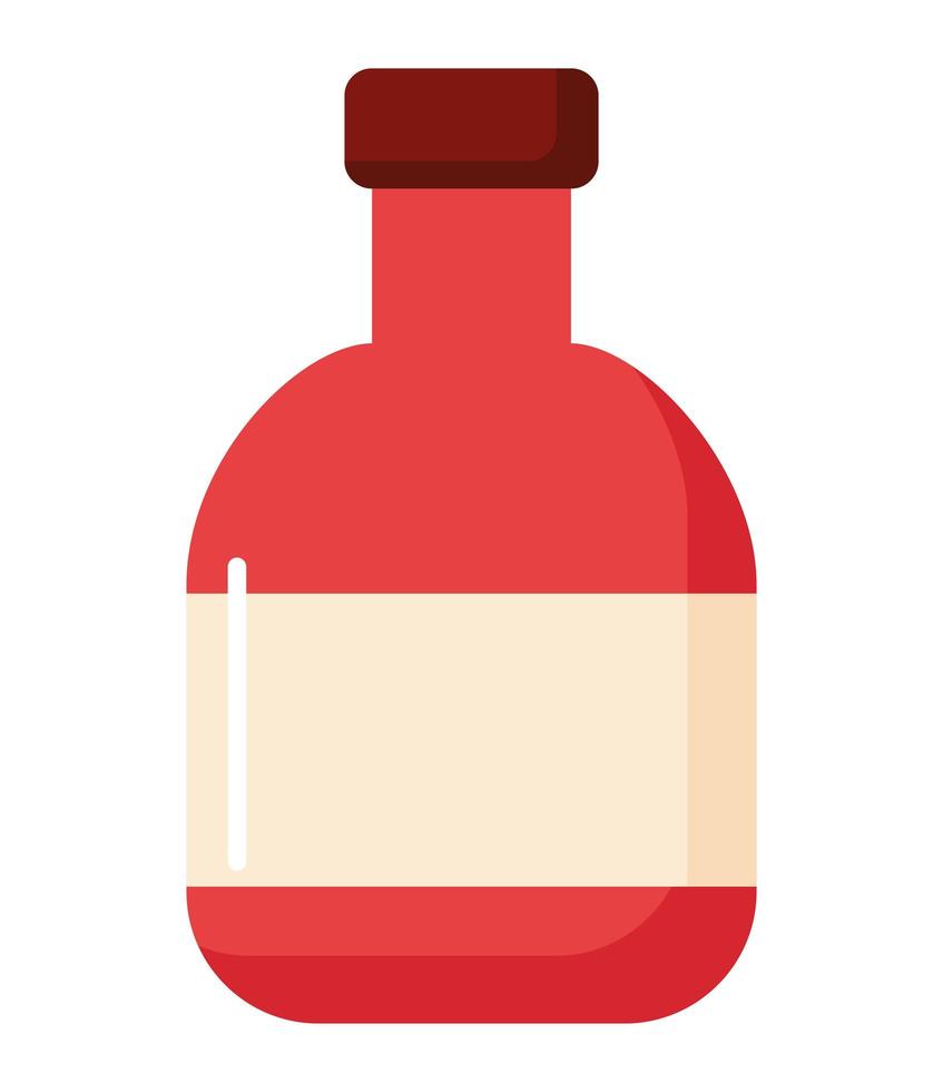 bouteille de sauce rouge vecteur