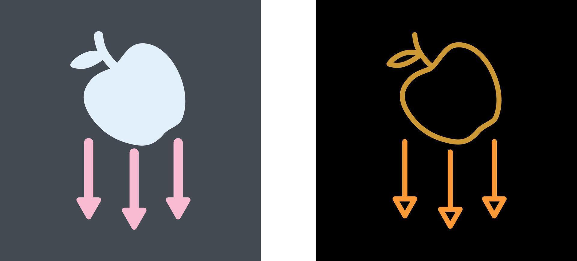 conception d'icône de gravité vecteur