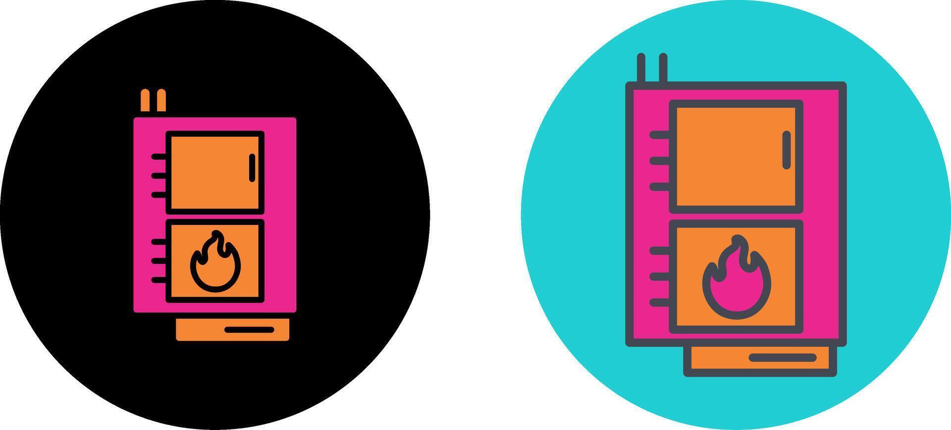 conception d'icône de chaudière à combustible solide vecteur