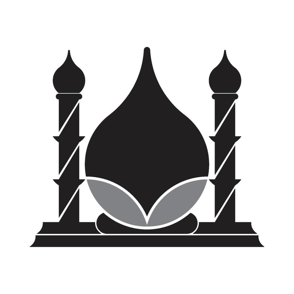 logo islamique, mosquée vecteur