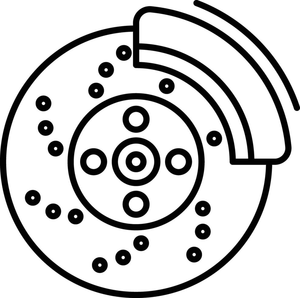 disque frein contour illustration vecteur