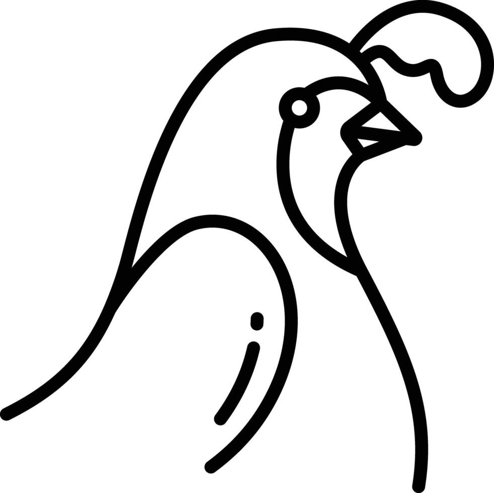 Caille oiseau contour illustration vecteur