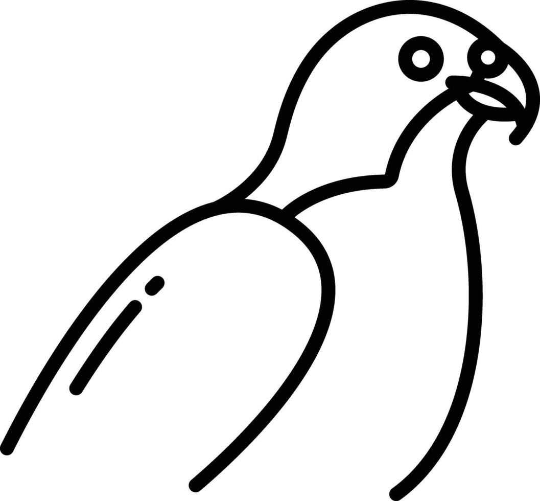 faucon oiseau contour illustration vecteur
