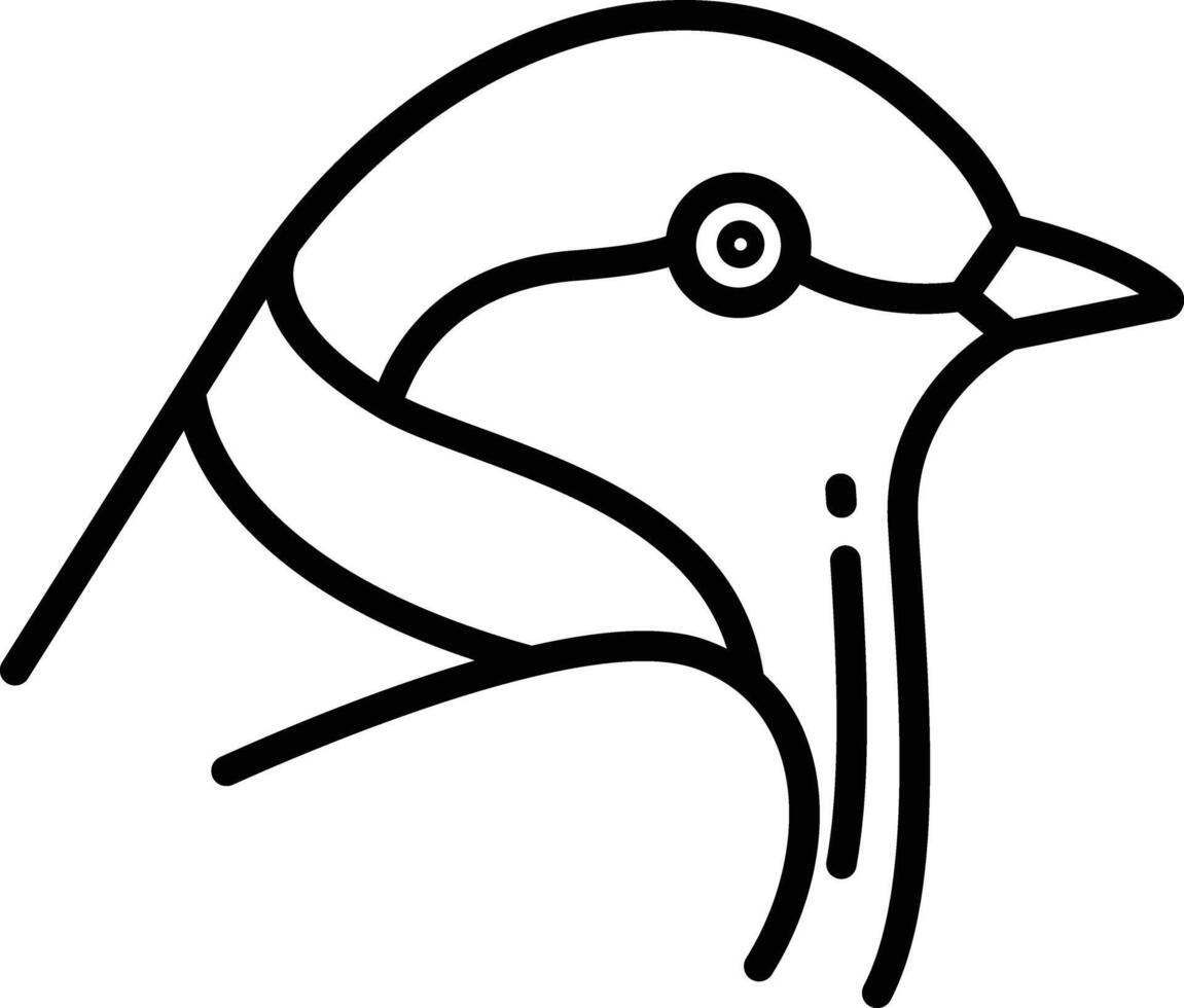 avaler oiseau contour illustration vecteur