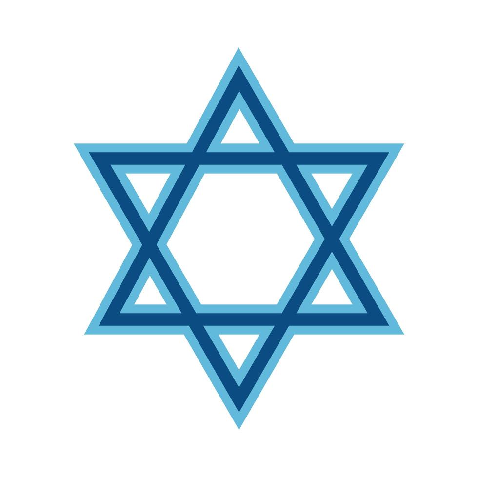 étoile david symbole icône isolé vecteur