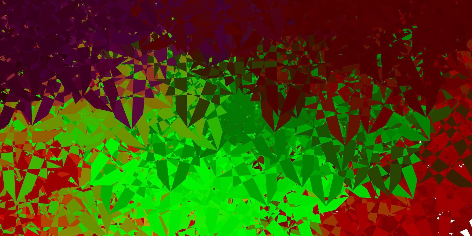 lumière vert, rouge Contexte avec Triangles. vecteur