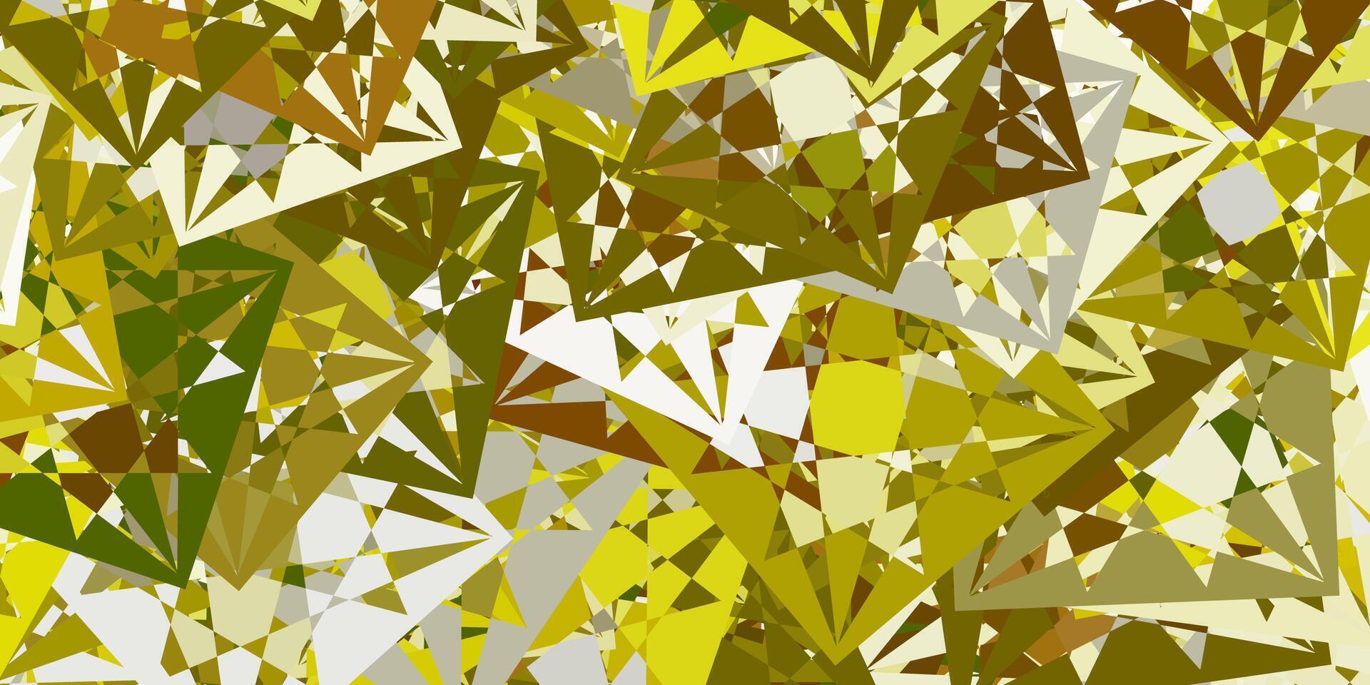 lumière vert, Jaune modèle avec polygonal formes. vecteur