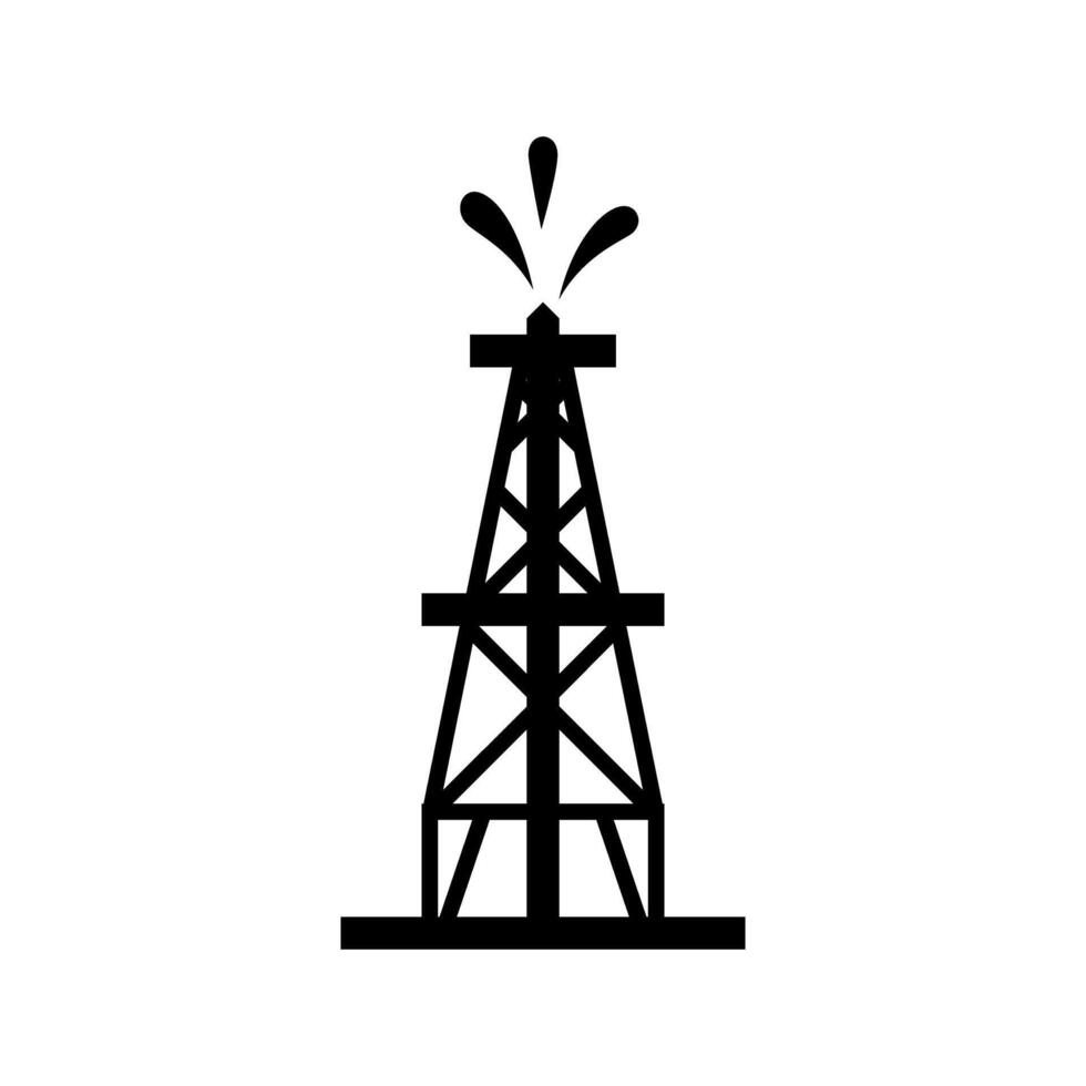 pompe jack icône. pétrole illustration signe. pétrole forage symbole. pétrole pompage logo. vecteur