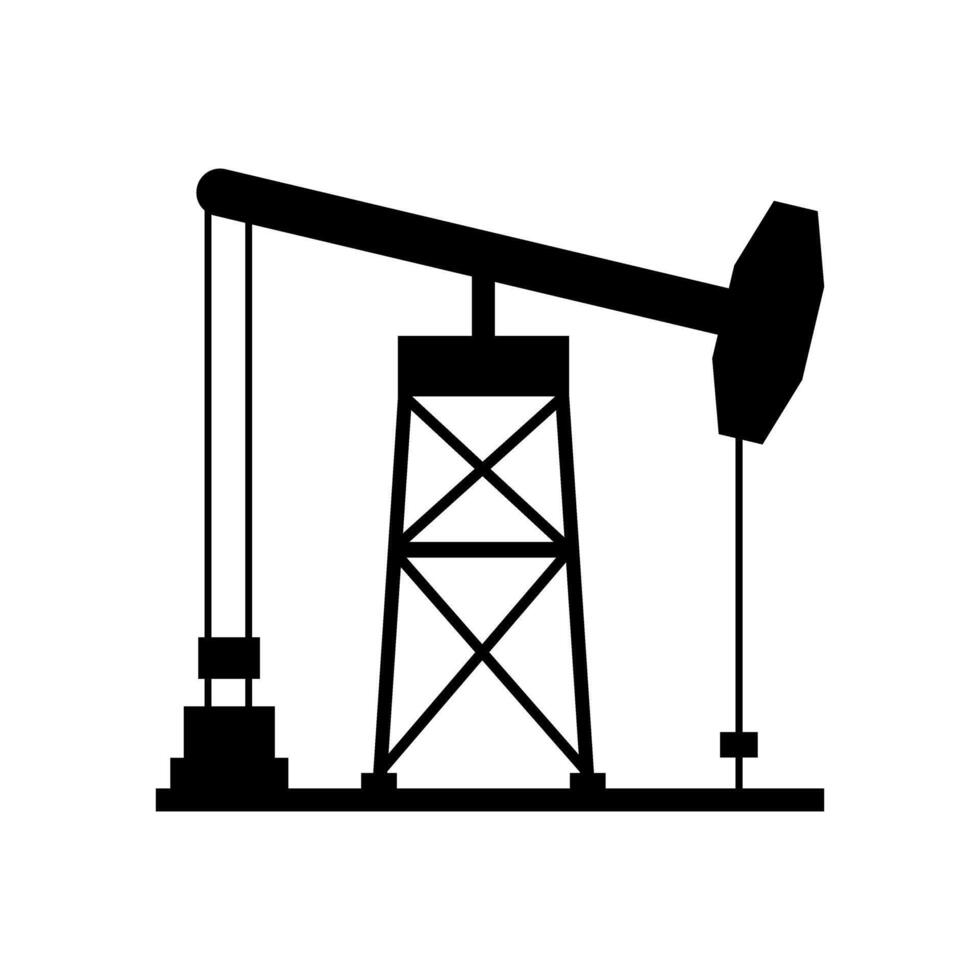 pompe jack icône. pétrole illustration signe. pétrole forage symbole. pétrole pompage logo. vecteur