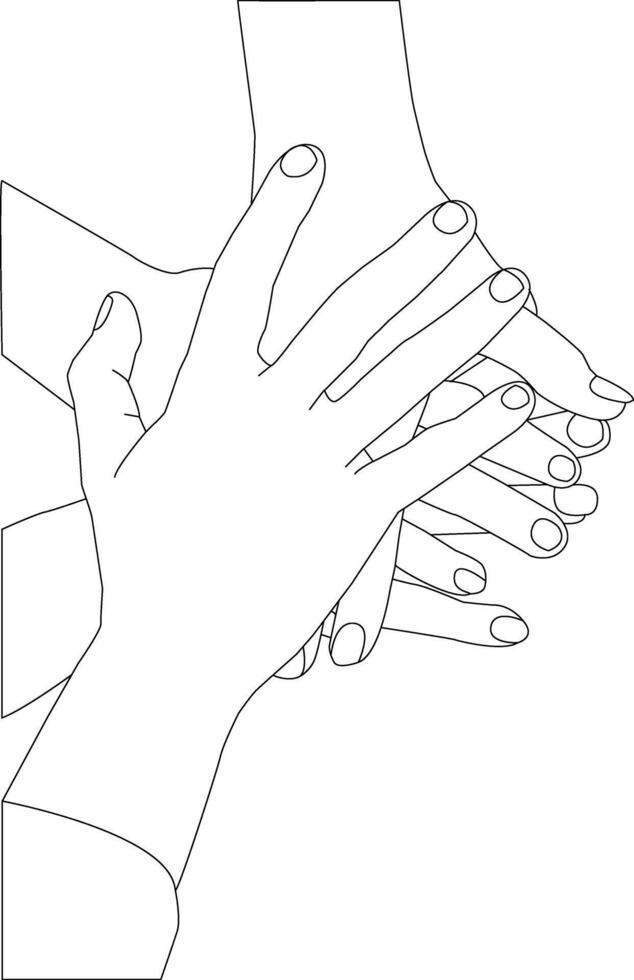 un ligne dessin main en portant sur blanc Contexte vecteur