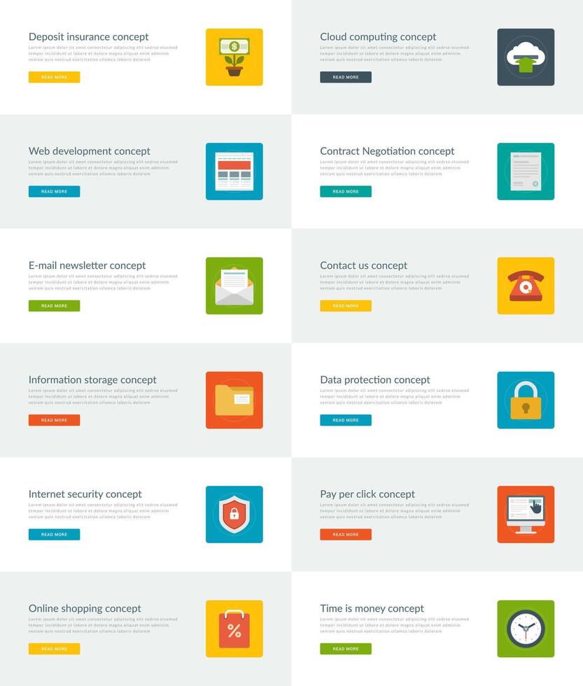 site Internet en-têtes ou promotion bannières modèles et plat Icônes vecteur