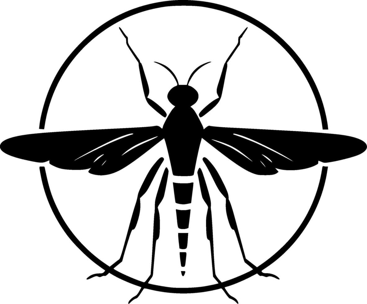 moustique - minimaliste et plat logo - illustration vecteur