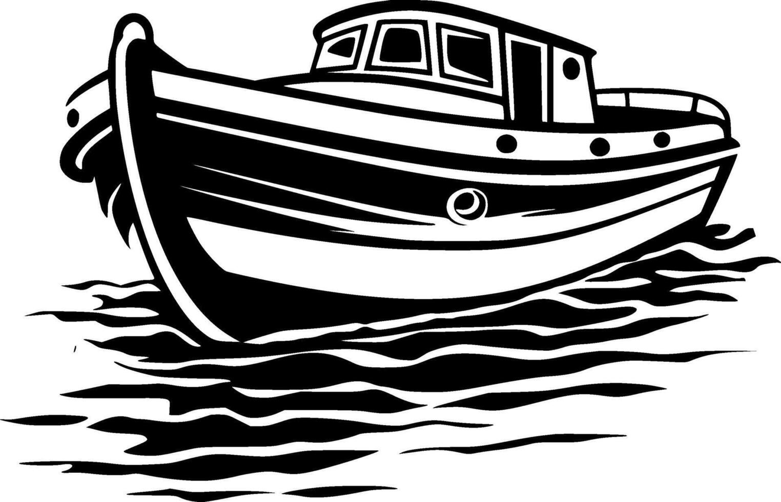 bateau - haute qualité logo - illustration idéal pour T-shirt graphique vecteur