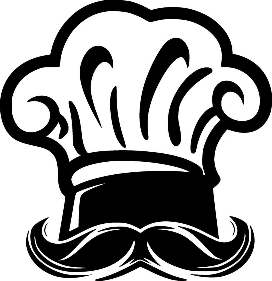 chef chapeau - minimaliste et plat logo - illustration vecteur