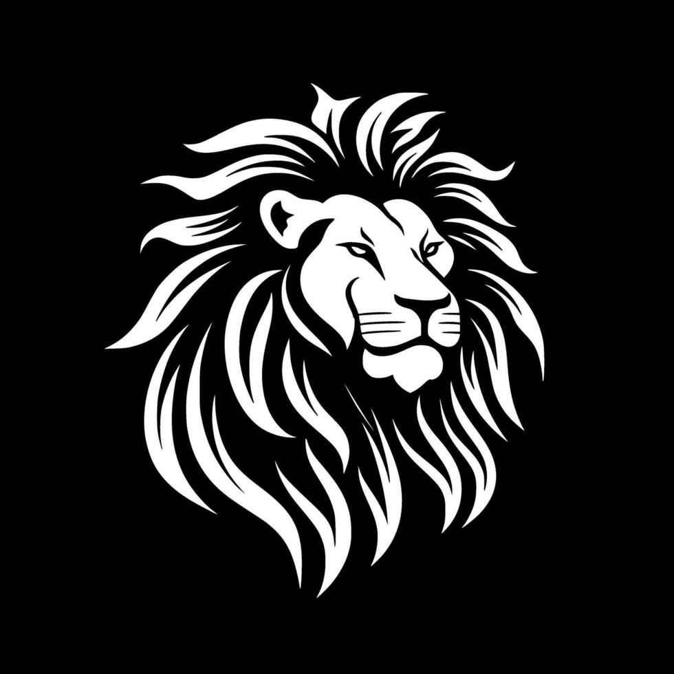 lion, minimaliste et Facile silhouette - illustration vecteur