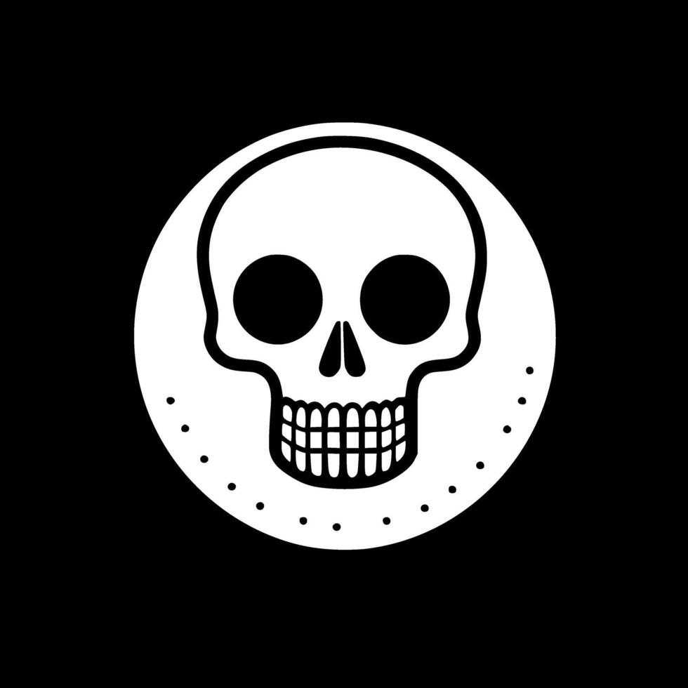 squelette - noir et blanc isolé icône - illustration vecteur