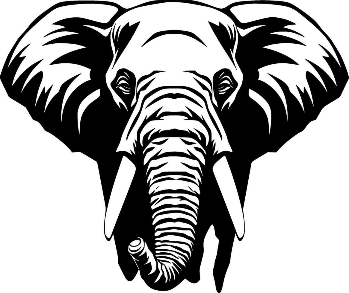 l'éléphant - minimaliste et plat logo - illustration vecteur