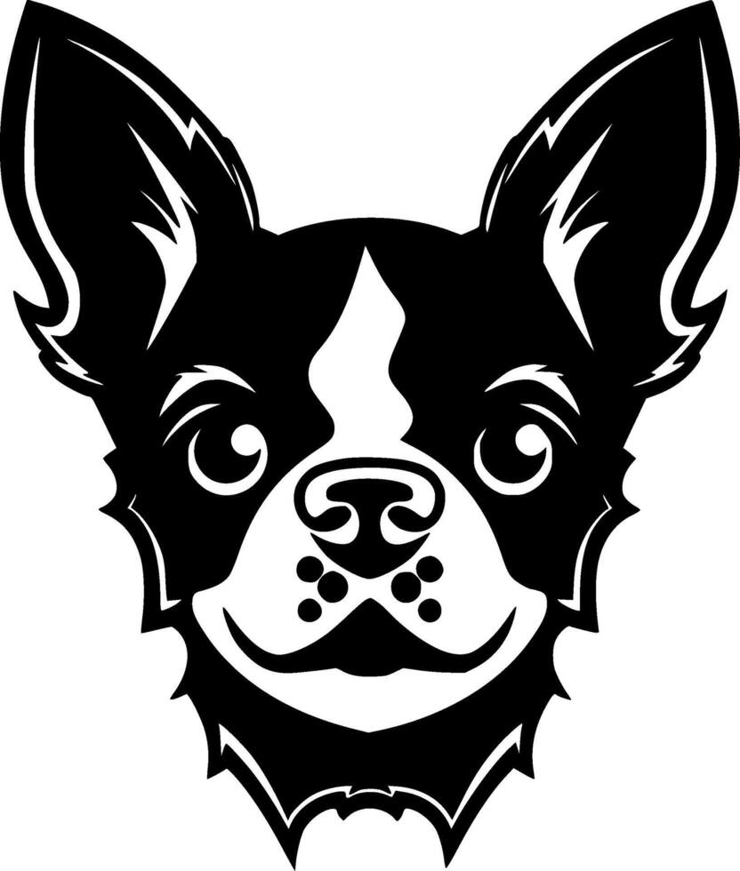 chihuahua - minimaliste et plat logo - illustration vecteur