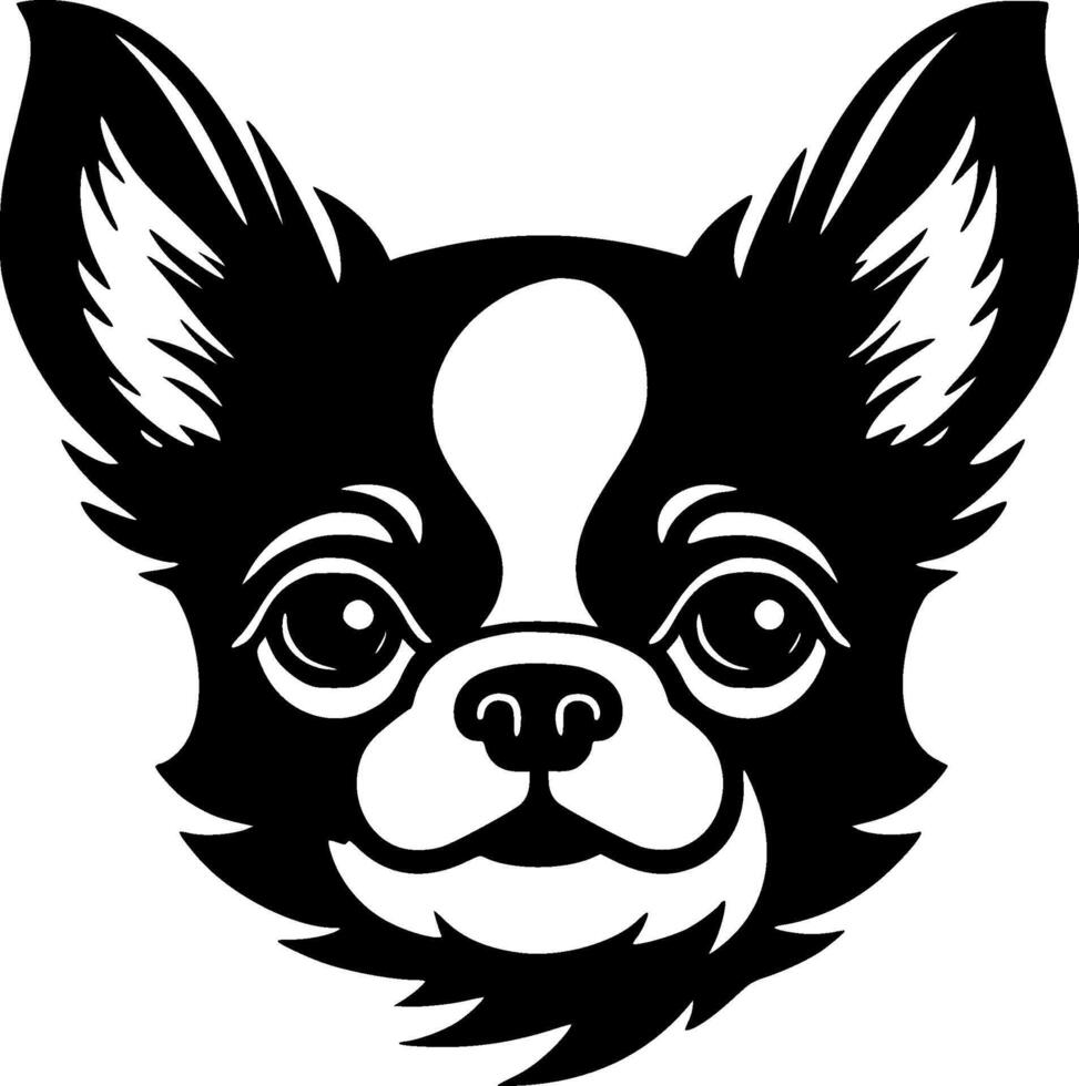 chihuahua - minimaliste et plat logo - illustration vecteur