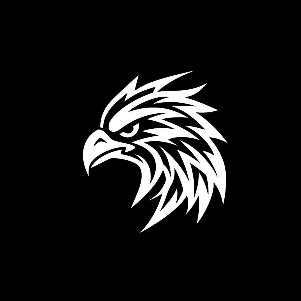 hippogriffe - noir et blanc isolé icône - illustration vecteur