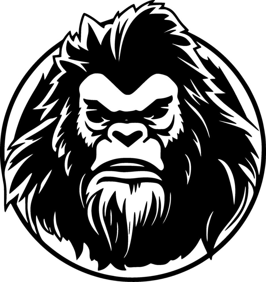gorille, noir et blanc illustration vecteur