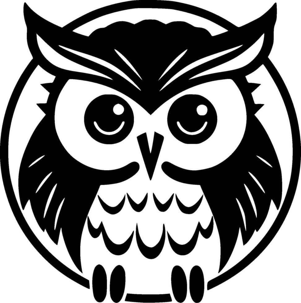 hibou bébé - haute qualité logo - illustration idéal pour T-shirt graphique vecteur