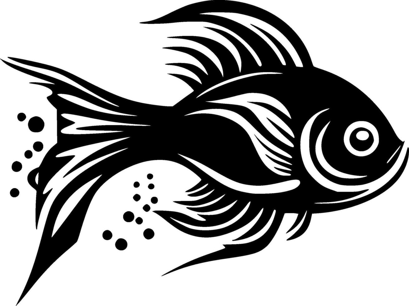 poisson - minimaliste et plat logo - illustration vecteur