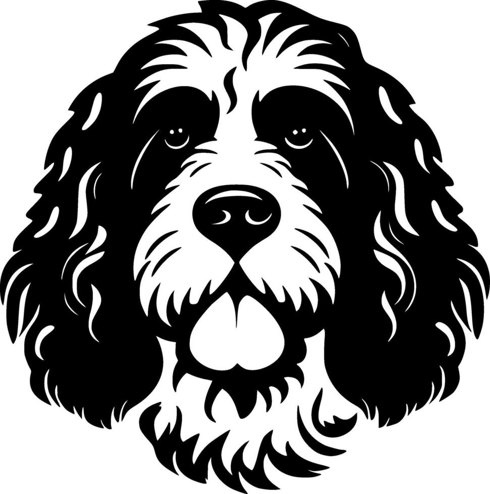 caniche chien - minimaliste et plat logo - illustration vecteur