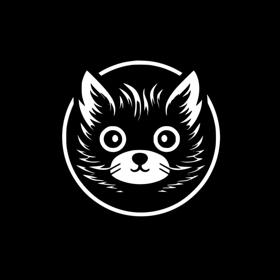 chat - minimaliste et plat logo - illustration vecteur