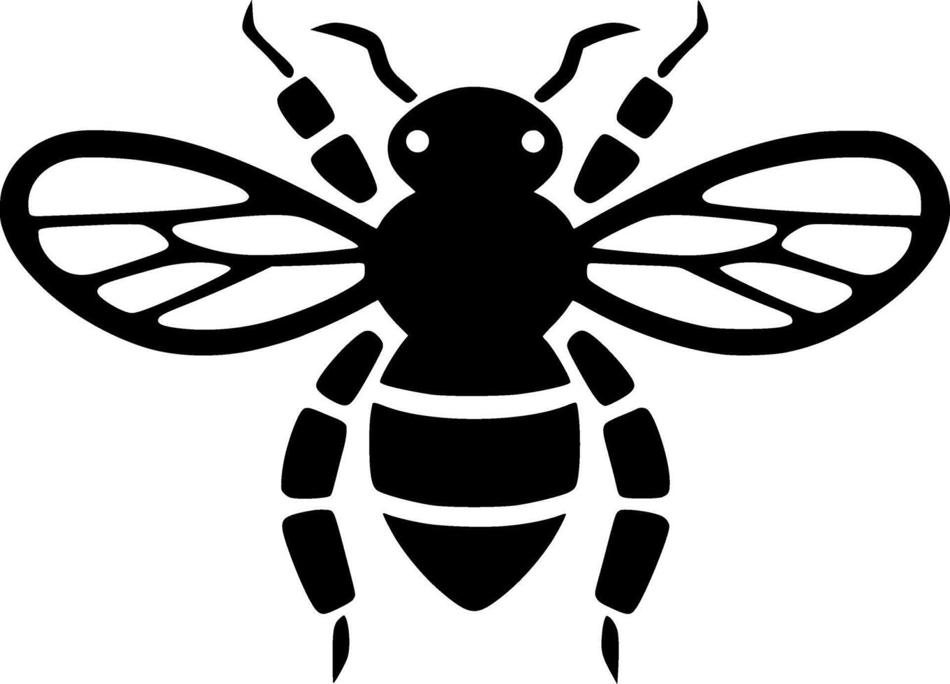 abeille, noir et blanc illustration vecteur
