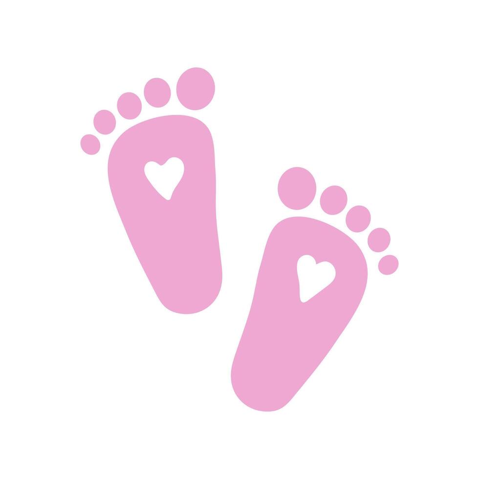 pas illustration. fille pieds, nouveau née bébé vecteur