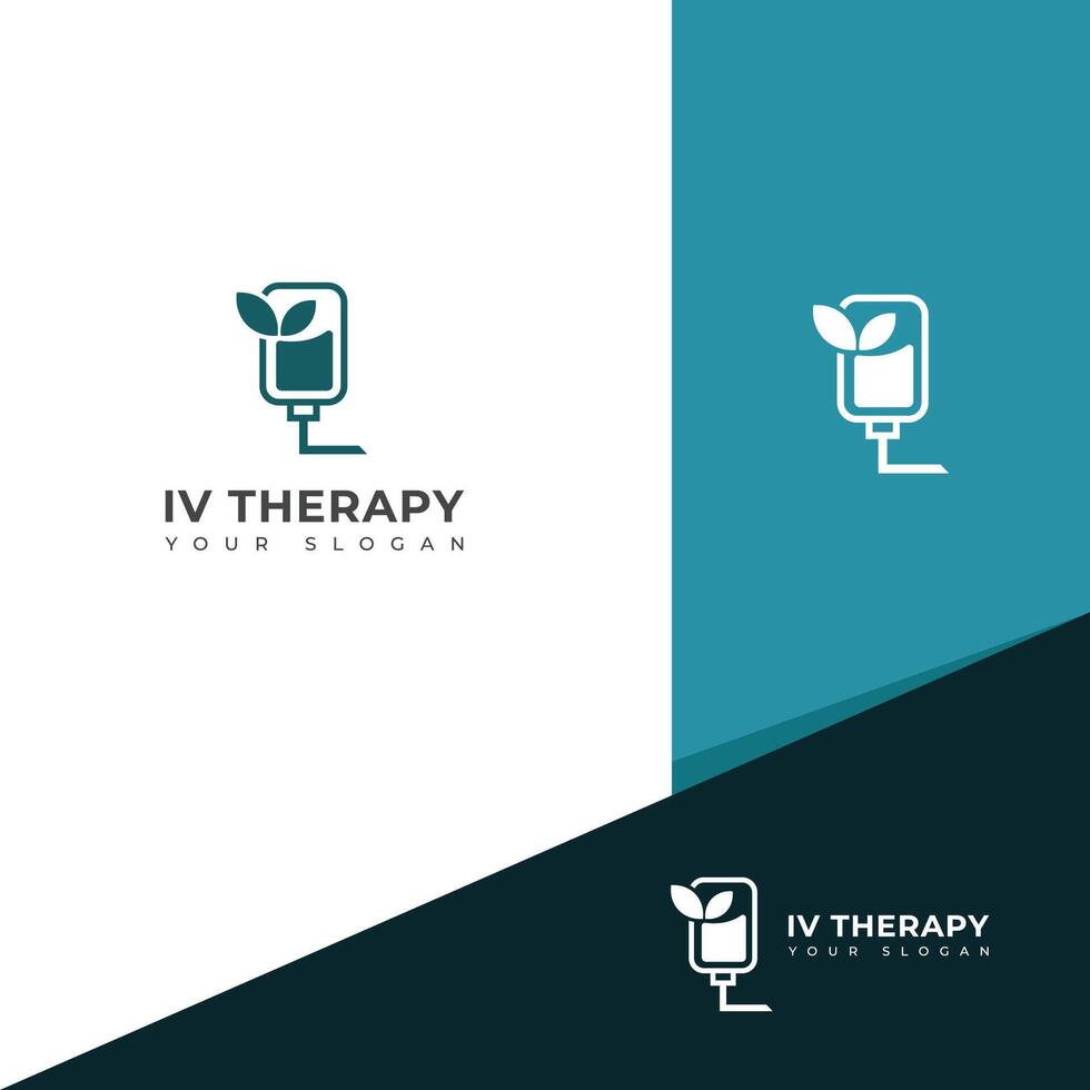 Créatif iv thérapie logo conception modèle. vecteur