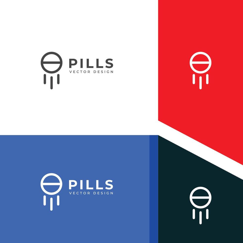 Créatif vite pilules logo conception. vecteur