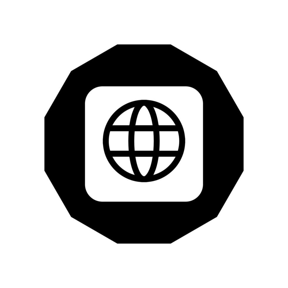aller à la toile symbole icône, globe logo vecteur