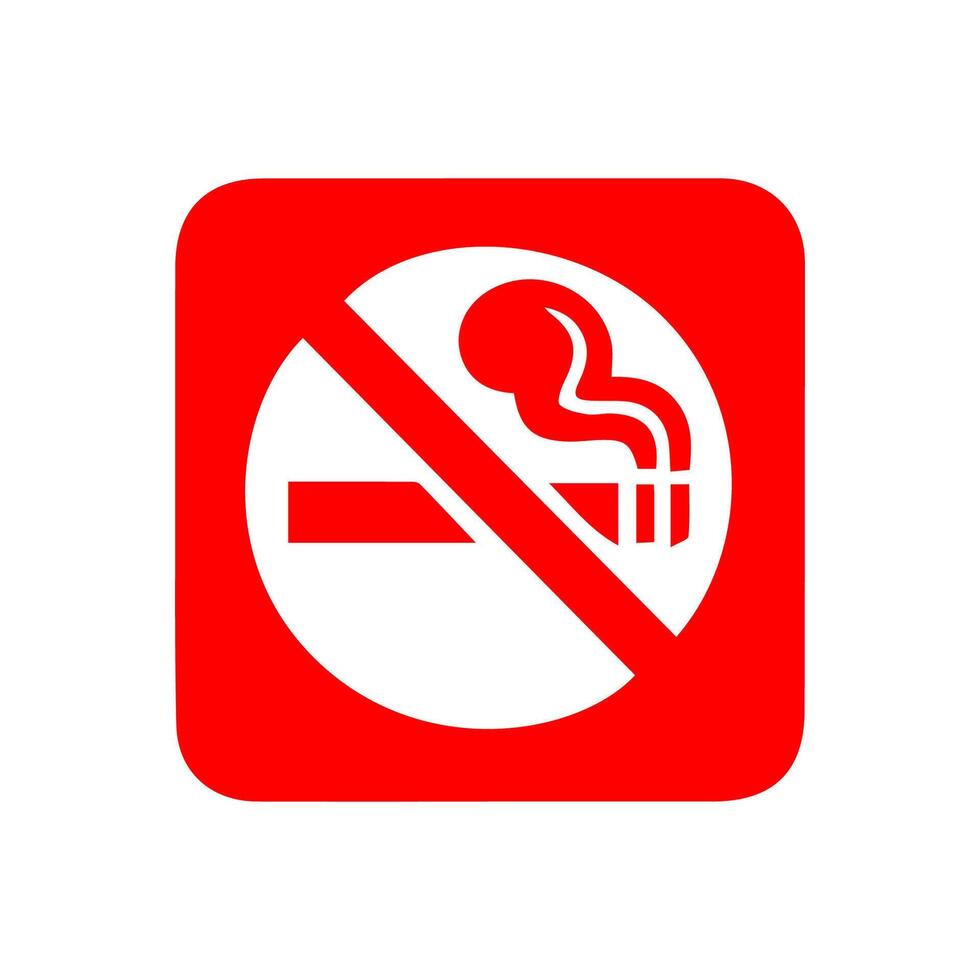 non fumeur, interdiction signe, Feu danger risque icône badge, étiquette avec cassé cigarette, mégots, non détritus ruban concept, interdire, danger, élément plat style isolé sur blanc Contexte vecteur