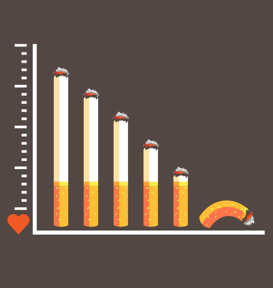 cigarette graphique concept pour non fumeur vecteur